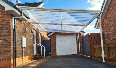 Traditional White Carport