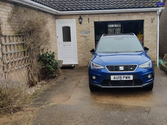 White Lean To Car Canopy with 240mm beam