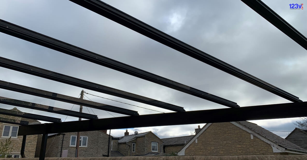 Tapered black Patio Veranda installed in Oxford