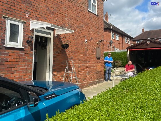 Before Bespoke Aluminium Carport in Blue, Stoke on Trent by 123v