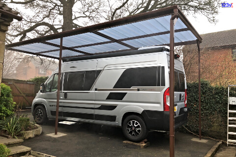 123v Brown Freestanding Carport