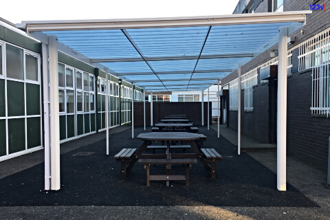 123v Freestanding School Covered Dining Shelter Area