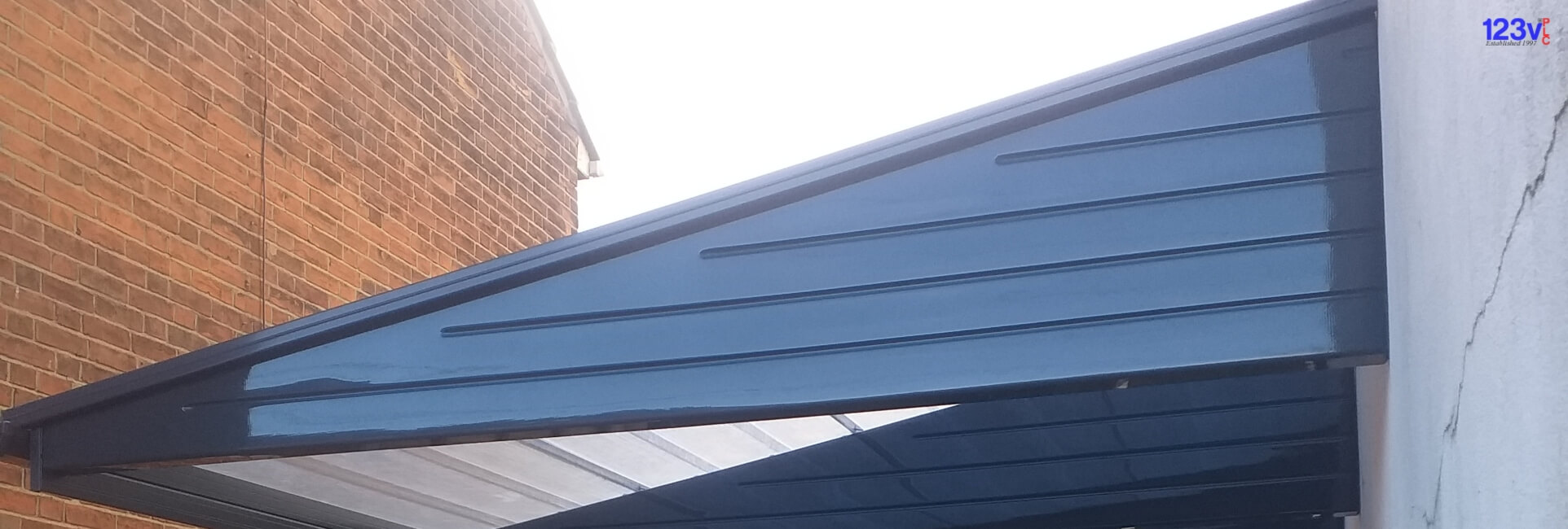 RAL 7016 Cantilever Canopy Carport, Ipswich, UK