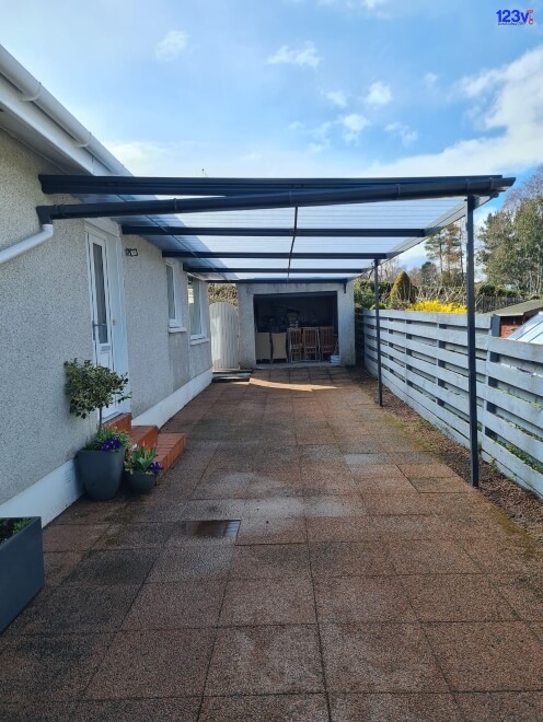 Traditional lean to carport