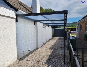 RAL7016 Lean to Carport