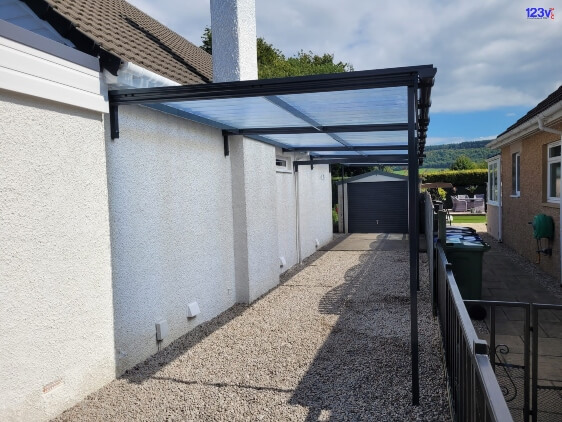 RAL7016 Lean to Carport