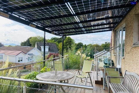 123v Solar Powered Verandas Black Largs Scotland UK