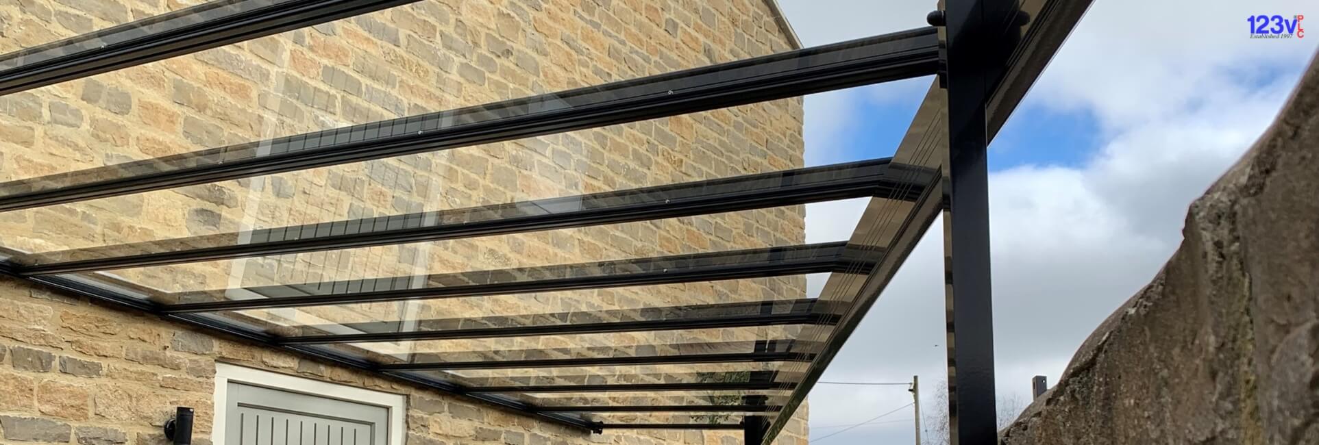 Tapered black Patio Veranda installed in Oxford