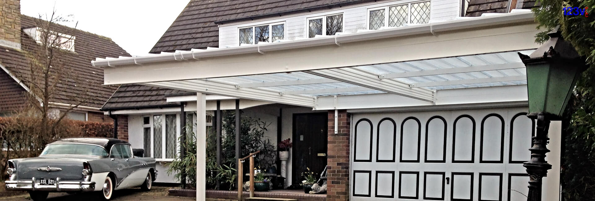 123v Carport Traditional Style for Classic Car