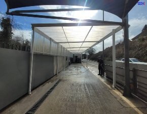 123v Commerical Canopy Shelter for Car Wash in Godlaming, Surrey