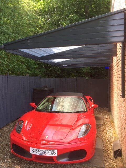 123v.co.uk-Anthracite-Grey-Carport-covering-Ferrari