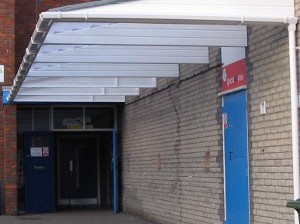 Commercial Canopy Protecting Walkway