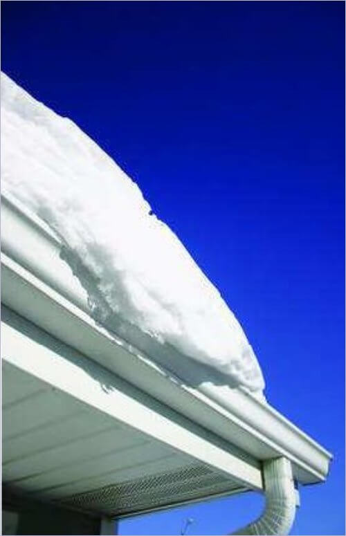 possible snow avalanche over the roof