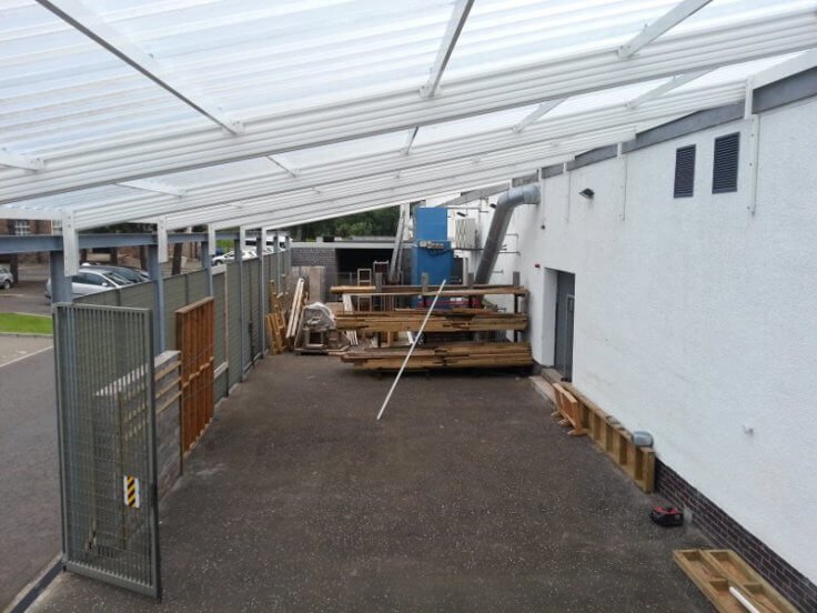 Weather Protection Canopy in Border College