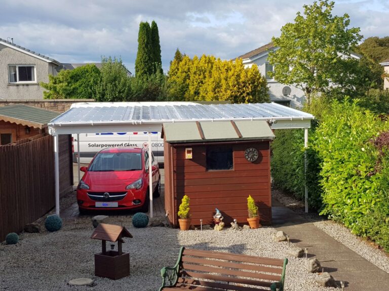  Large Freestanding Double Carport in Glasgow Scotland UK 123v Plc