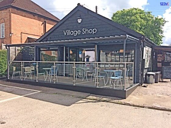 After Commercial Canopies for a Village shop and Café Worcestershire