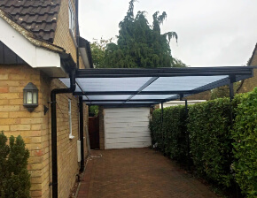 Carport with Posts, in Prestwood High Wycombe England UK
