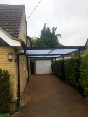 Black Carport with Posts, in Prestwood High Wycombe England UK