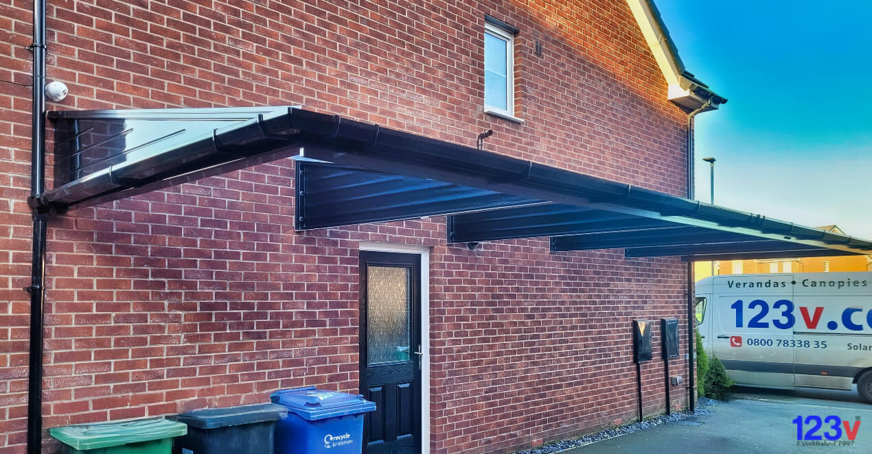 Black GRP Cantilever-Carports 123v