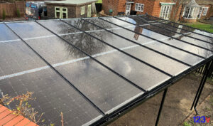 Black Solar Carports Canopy by 123v