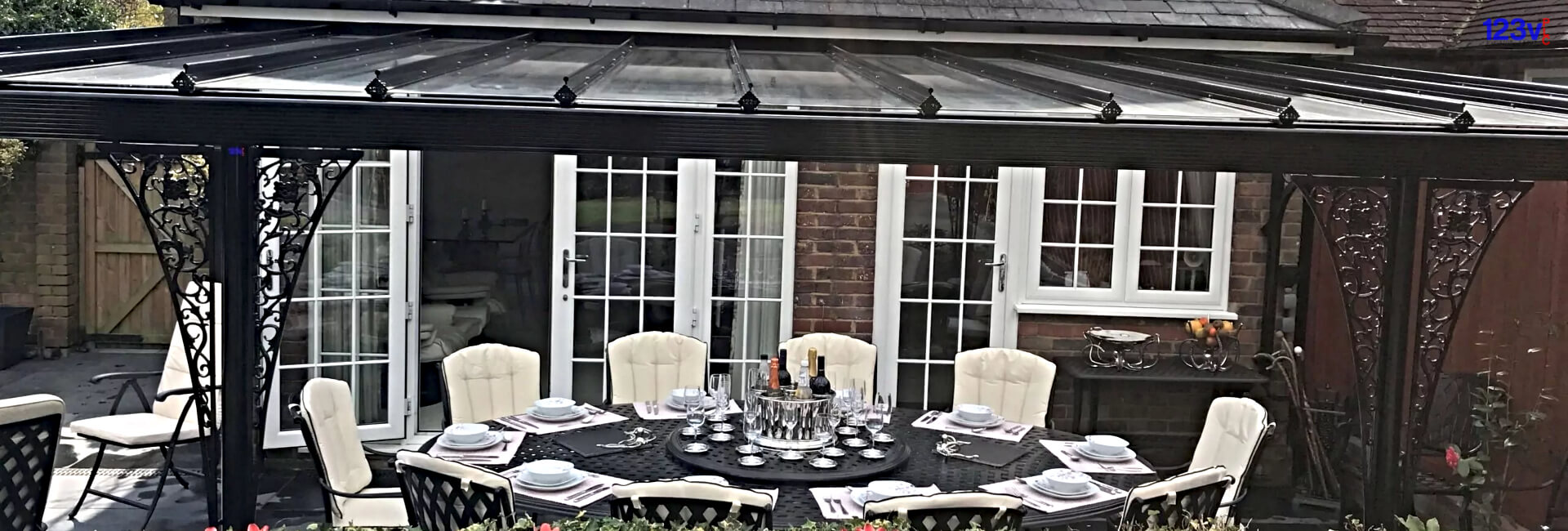 Black Veranda Spandrels Harpenden St Albans