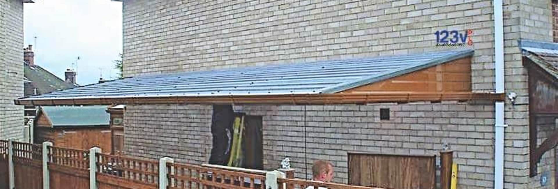 Golden Brown Cantilever Carport in Bedfordshire