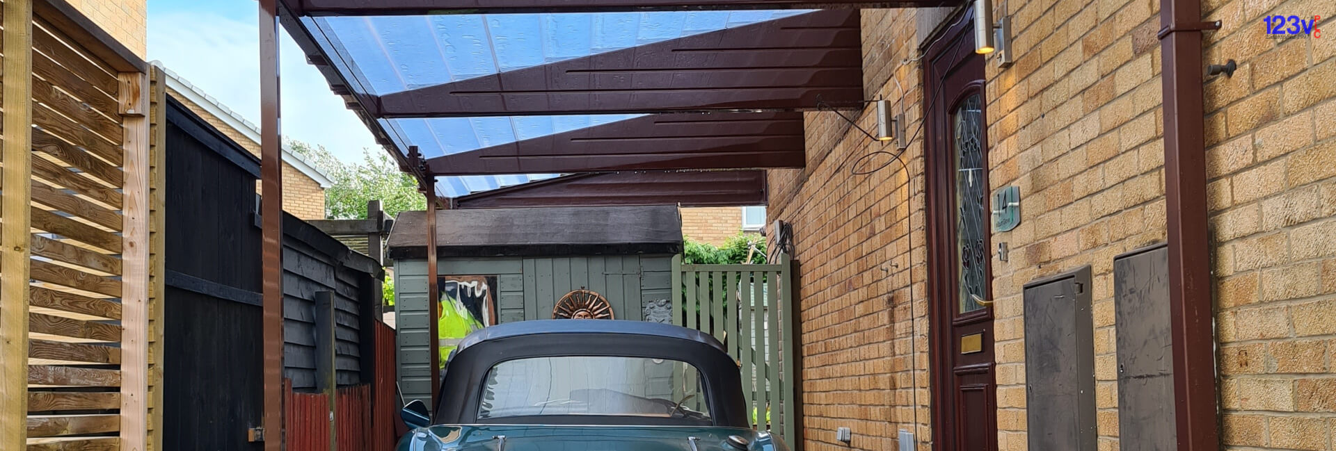 Brown Cantilever Carport in Sheffield