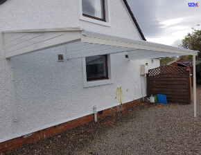 Cantilever Carport Canopy fitted Highlands of Scotland, Inverness