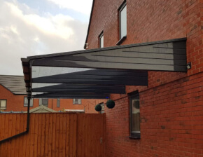 Anthracite Grey Carport with No legs in Sheffield UK