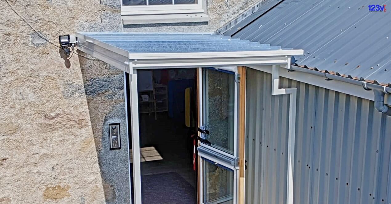 Completed School Canopy in Durness, Highlands of Scotland