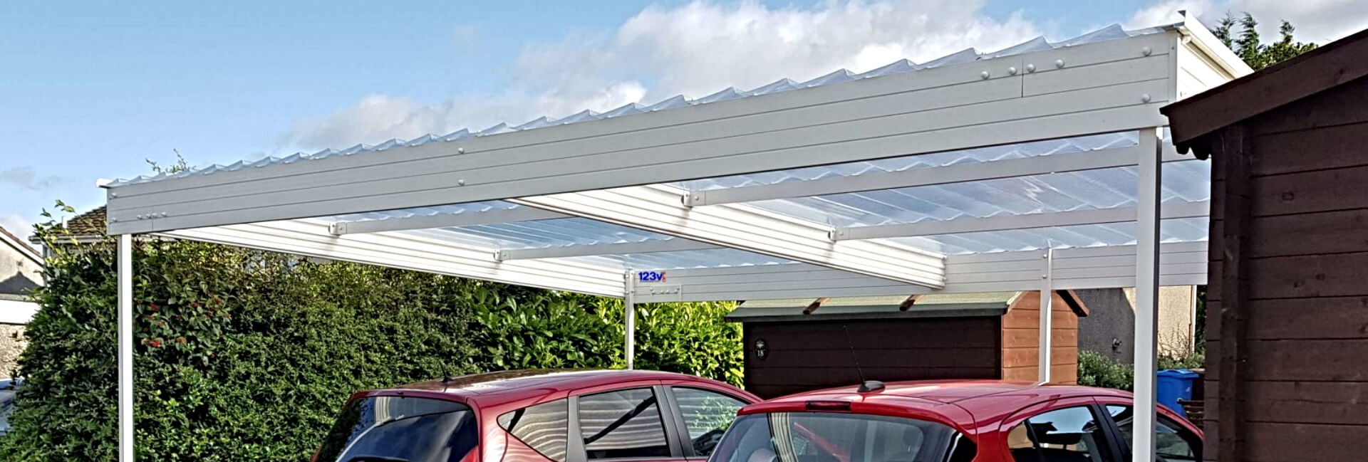 Large Freestanding Double Carport in Glasgow Scotland UK