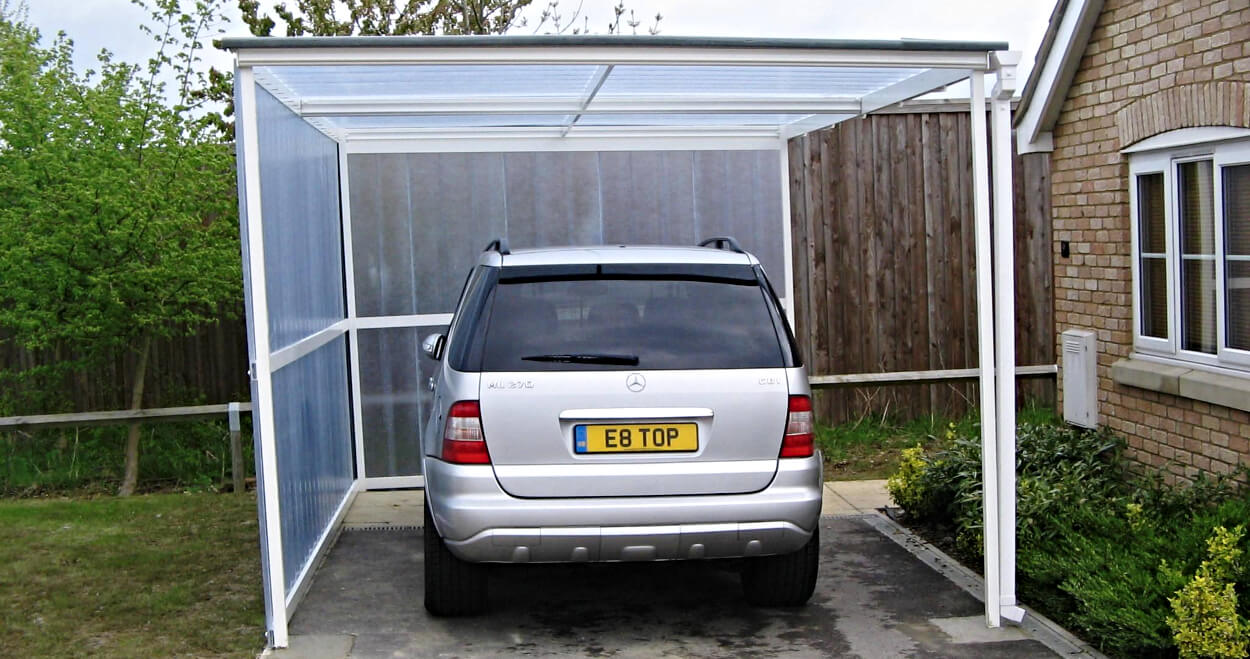 Freestanding Carport with sides