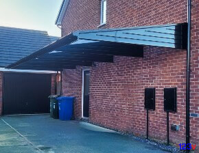 Black Grp Cantilever Carport in Cheshire 123v