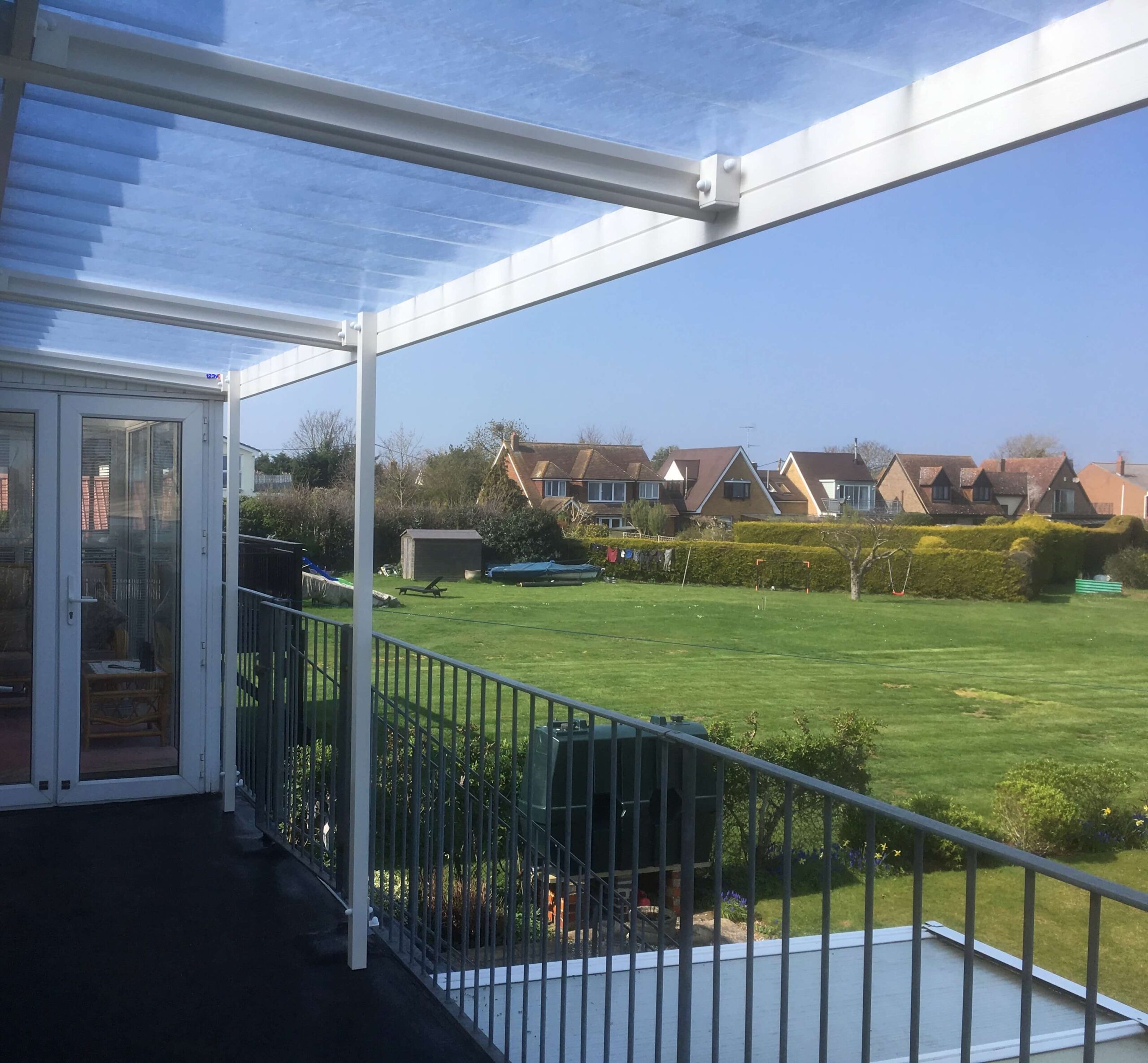 Lean to Canopy Garden View Balcony Essex UK 123v