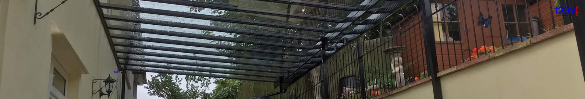 Black Glass Veranda in Midlands, UK