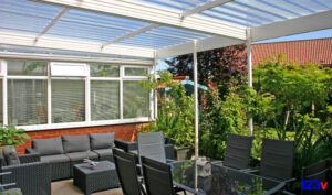 Patio Garden Canopy in Spring by 123v