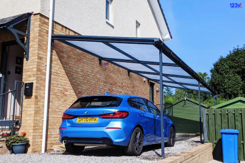 Traditional Grey Carport 123v UK