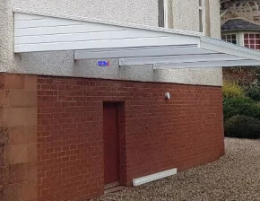 White Cantilever Carport Fitted Perth UK