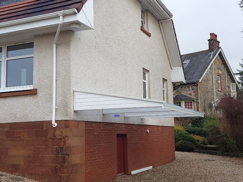 White Cantilever Carport Fitted In Perth UK