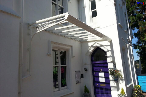 White Cantilevered Veranda porch