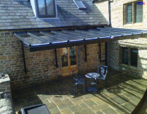 Black Glass Veranda in Milton Keynes, UK