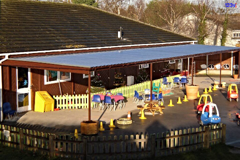 Brown Nursery Canopies scholl playground wet and dry