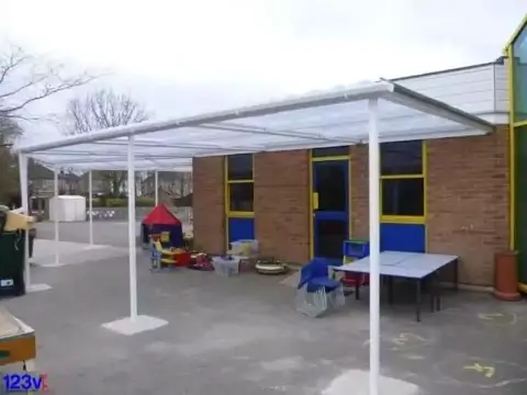 Canopy Round Corner at School