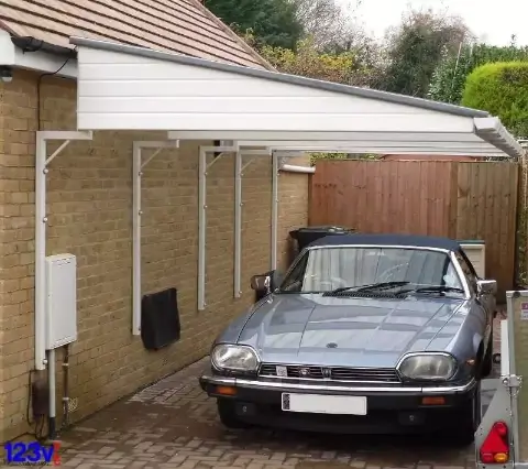 Cantilever Carport with Swan Neck in Dorset