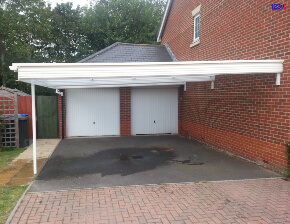 Traditional Double Wide Span Lean to Carport