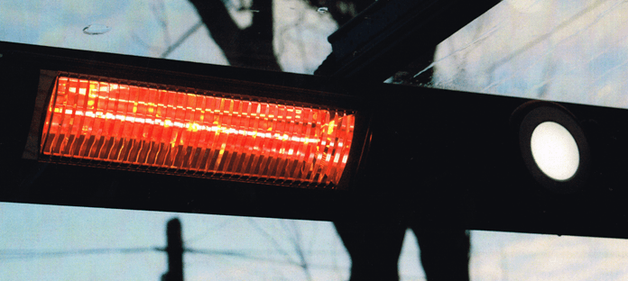 built in canopy heater