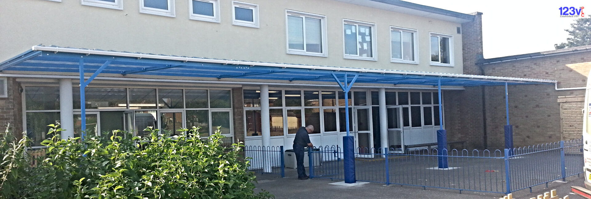 school canopy blue birmingham