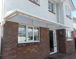 White Cantilever Canopy in Bristol South West England