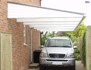 White Cantilevered Carports in High Wycombe, Bucks, UK