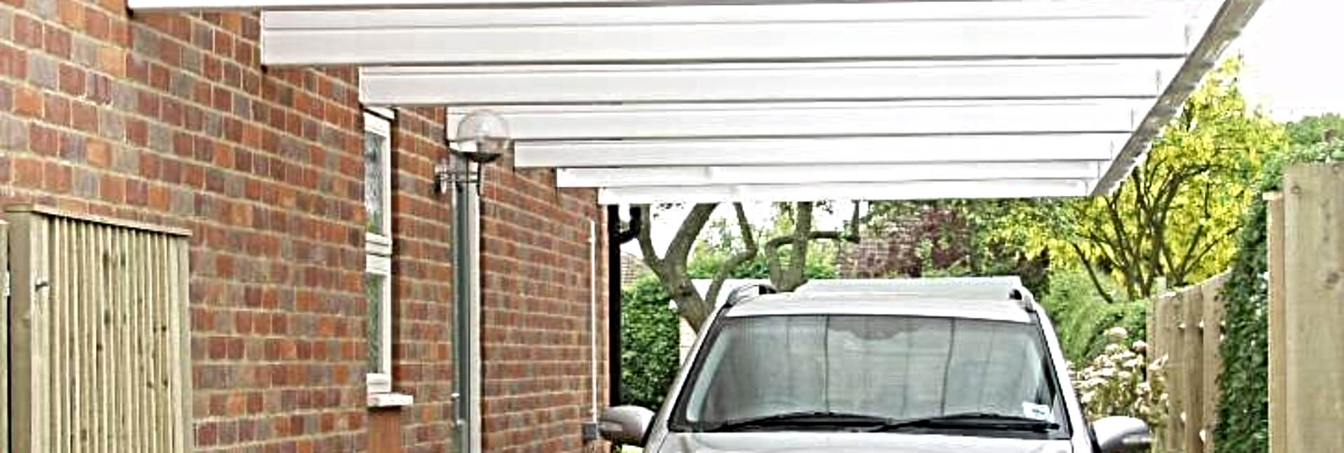 White Cantilevered Carports in High Wycombe, Bucks, UK